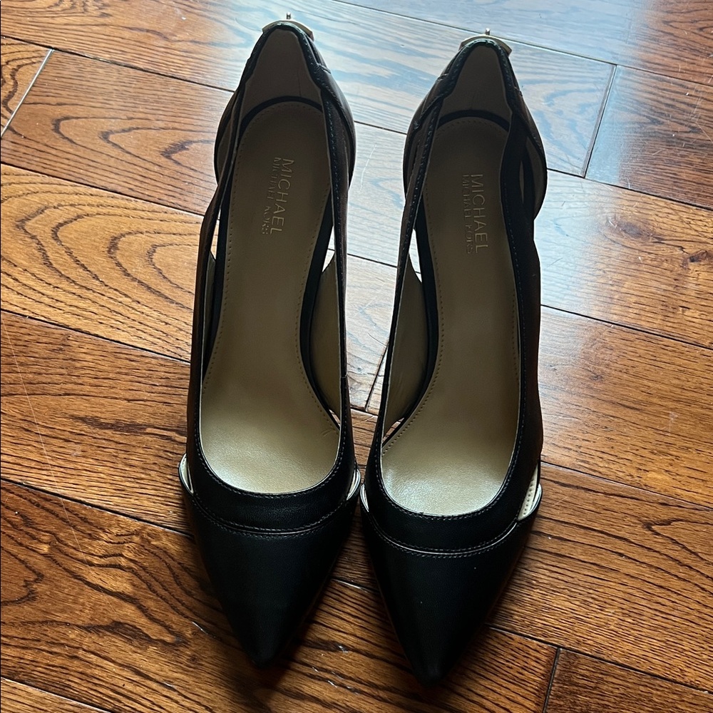Michael Kors Black Pointed Toe Slingback Pumps